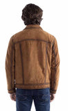 Scully Western Jacket Mens Leather Snap Front Collar Brown 2083