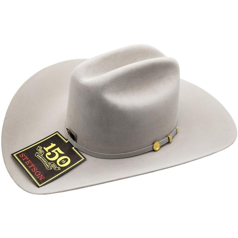 100x El Presidente Stetson Hat - Mist Gray 7 – HerraduraDeOro 100x El Presidente Stetson Hat - Mist Gray 7 – HerraduraDeOro