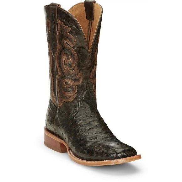 Tony Lama Men's Quaid Full Quill Brown Square Toe Western Boot TL5354