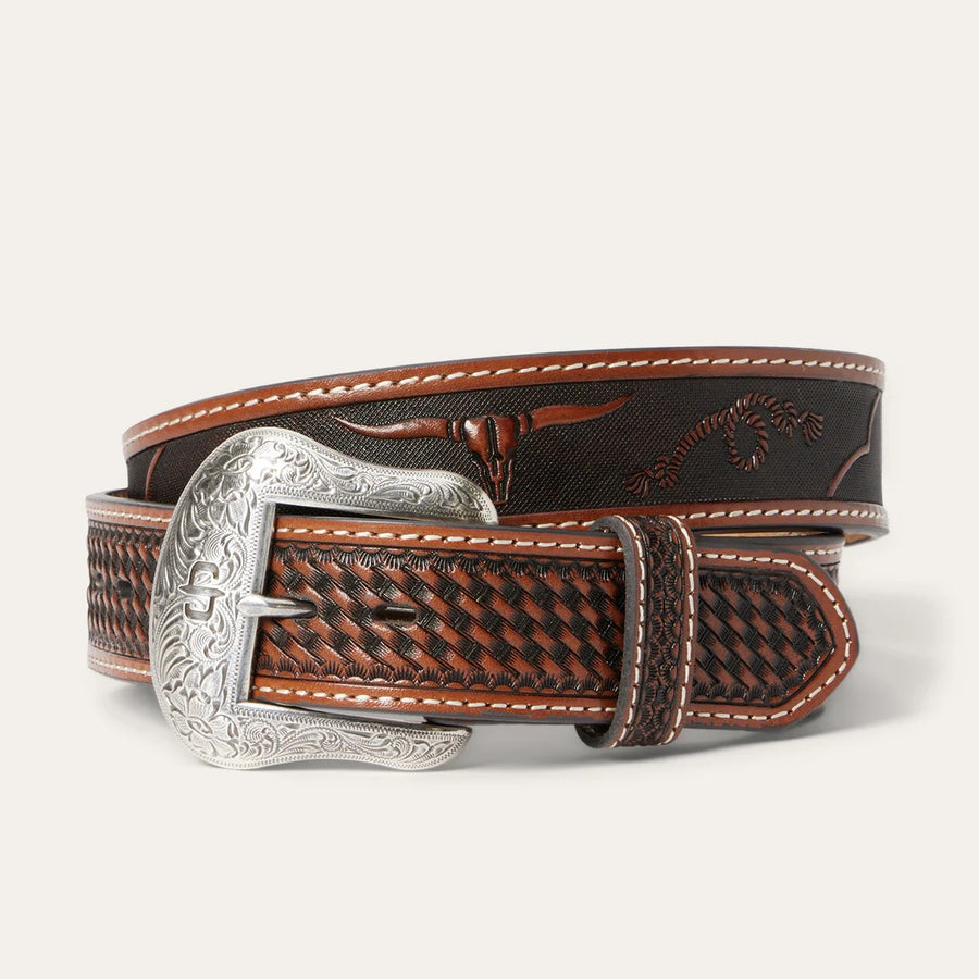 Stetson Western Icon Tooled Belt "38"