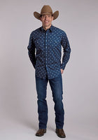 West Made Collection Aztec Diamonds Print Long Sleeve  Snap Shirt 03-001-0064-6007