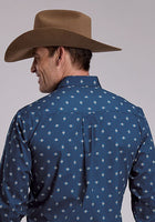 West Made Collection Aztec Diamonds Print Long Sleeve  Snap Shirt 03-001-0064-6007