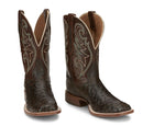 TONY LAMA MEN'S FOSTER BROWN SIENNA FULL QUILL OSTRICH WESTERN BOOTS EP6098