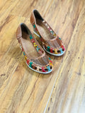 ROXY'S LEATHER SANDALS HEELS 1731