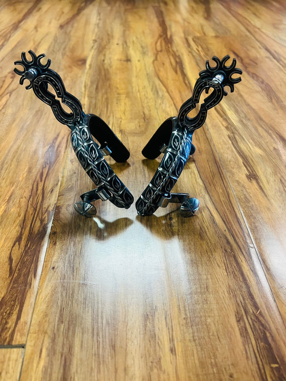Espuelas Charras Negras Mexican Black Spurs