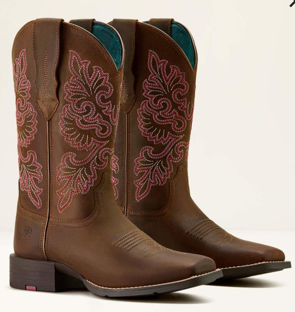 Ariat Women's Round Up StretchFit Western Boots - Broad Square Toe 10064078