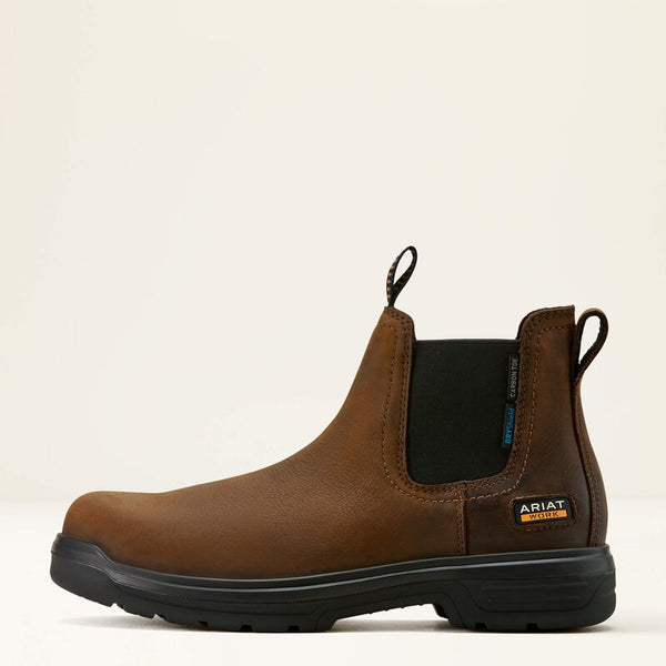 Ariat Men's Turbo Chelsea CSA Waterproof Work Boots - Carbon Toe 10060897 " D "