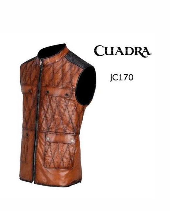 CHALECO CUADRA PARA CABALLERO EN PIEL OVINO JC170