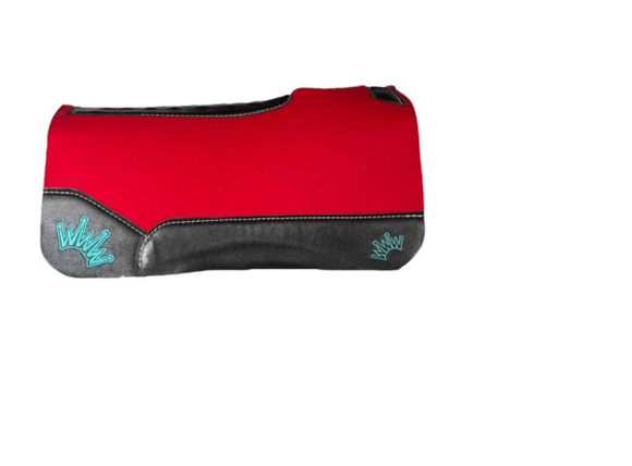 Best Ever Kush Collection Kush Red Gooseneck Contour Wool Saddle Pad Free: Best Ever Mule Tape Halter w/ 8.5′ Lead