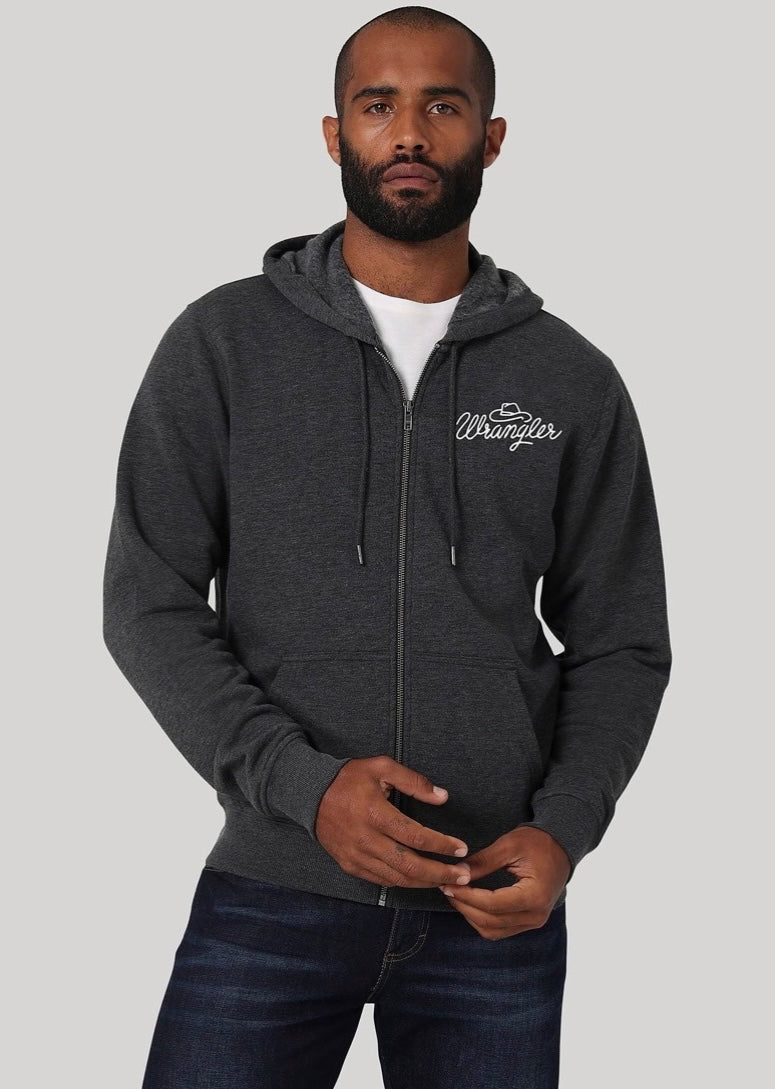 Wrangler Men's Vintage Logo Full Zip Hoodie 112336412