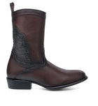 BOTIN CUADRA EN PIEL GENUINA PARA CABALLER CU860