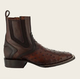 BOTA CUADRA DE VESTIR EN PIEL GENUINA DE AVESTRUZ PARRA CABALLERO CU888