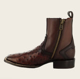 BOTA CUADRA DE VESTIR EN PIEL GENUINA DE AVESTRUZ PARRA CABALLERO CU888