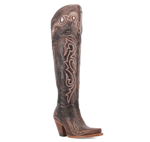 Dan Post Women's Kommotion Chocolate Leather 20" Western Boots DP4342
