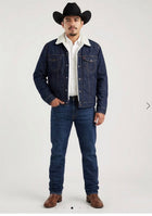 LEVI'S MEN'S JUNIPER SHERPA LINED TRUCKER DENIM JACKET