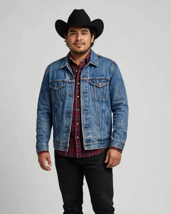 Levis Mens Denim Trucker Jacket Medium Wash 723340130