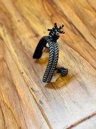 Espuelas Charras Mill Rayas Negras Mexican Black Spurs