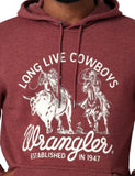 Wrangler Mens Long Live Cowboys Hoodie  112336434