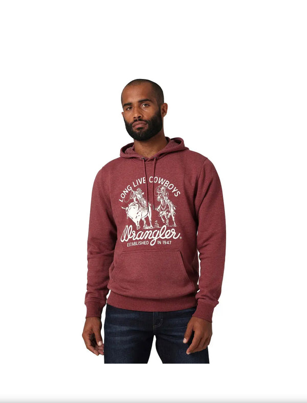 Wrangler Mens Long Live Cowboys Hoodie  112336434