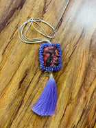 ESCAPULARIO DE LA VIRGEN DE GUADALUPE EN  COLOR MORADO