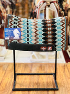 Classic Equine Zone Wool Top Pad 32"x34" CHESTNUT-TURQUOISE