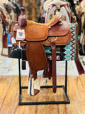 Classic Equine Zone Wool Top Pad 32"x34" CHESTNUT-TURQUOISE