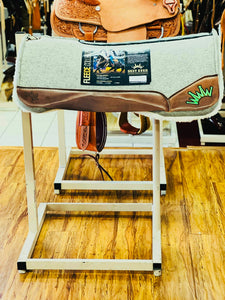 Best Ever Pads Kush Fleece 1 Inch Felt Saddle Pad with Brown Wear Leathers