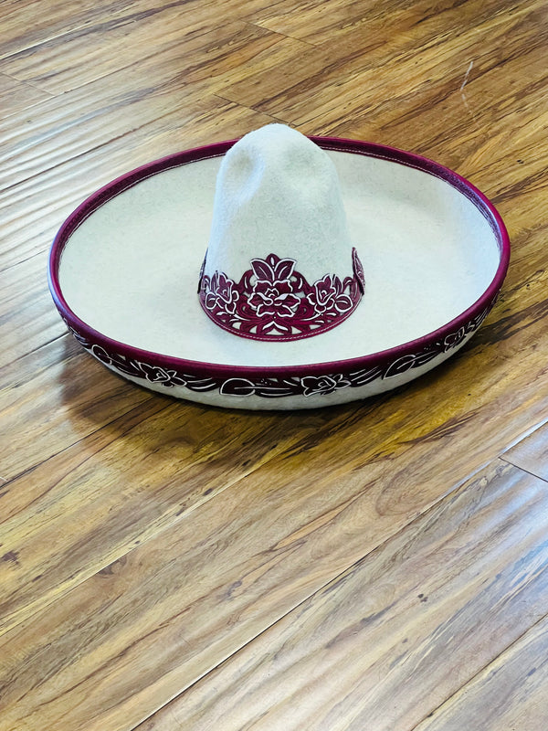 SOMBRERO DE CHARRO DE LANA DE ESTILO ZAPATISTA "58" - HerraduraDeOro
