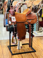 Classic Equine Zone Wool Top Pad 32"x34" CHESTNUT-TURQUOISE