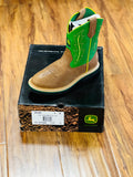 John Deere Youth Boots Tan Green Size 6