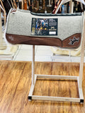Best Ever Pads Kush Fleece 1 Inch Felt Saddle Pad with Brown Wear Leathers