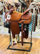 Classic Equine Zone Wool Top Pad 32"x34" CHESTNUT-TURQUOISE