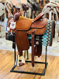Classic Equine Zone Wool Top Pad 32"x34" CHESTNUT-TURQUOISE