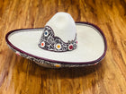 SOMBREROS DE CHARRO DE PELO BORDADO EN PITA FINA TOQUILLA Y RIBETE
