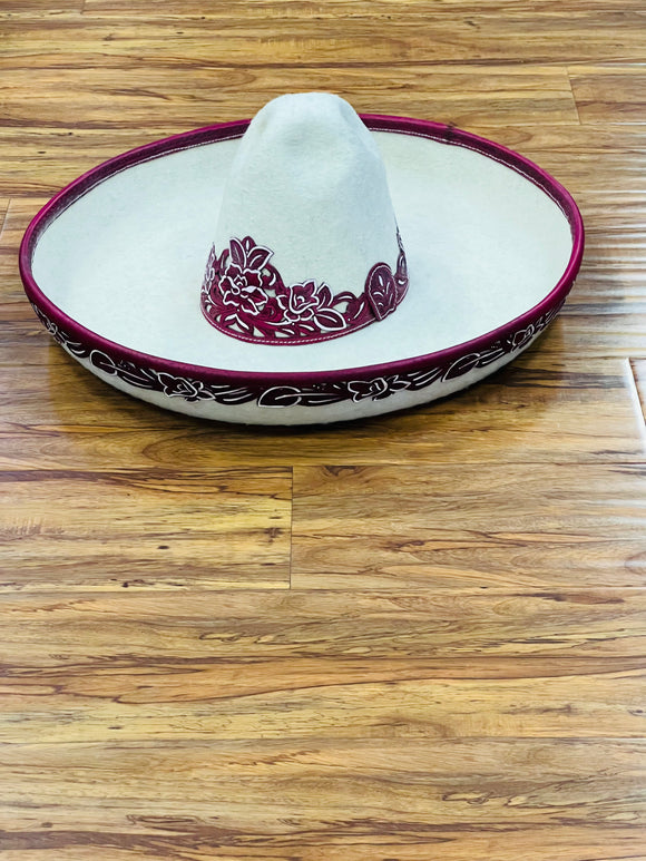 SOMBRERO DE CHARRO DE LANA DE ESTILO ZAPATISTA 