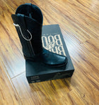 MEN'S BLACK BROWS BOOTS 100% LEATHER WIDE SQUARE TO COWBOY BOOTS