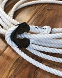 Soga Para Florear . 25FT. ALL WHITE TRICK ROPING ROPE.