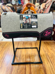 Best Ever Pads Kush 1 Inch Felt Saddle Pad with Black Wear Leathers