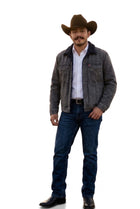 MENS LEVIS SHERPA TRUCKER JACKET OCEAN FIRE BLACK GRAY