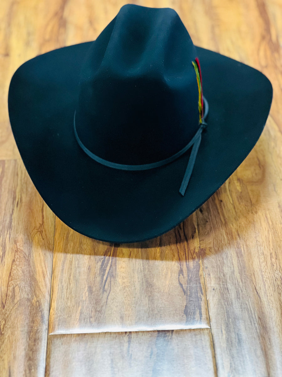Stetson Black Rancher 10X Fur Felt Hat 6 3/4 - HerraduraDeOro