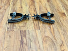 Espuelas Charras Mill Rayas Negras Mexican Black Spurs