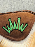 Best Ever Pads Kush Fleece 1 Inch Felt Saddle Pad with Brown Wear Leathers