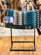 Classic Equine Zone Wool Top Pad 32"x34 NAVY-TANGERINE
