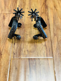 Espuelas Charras En Color Pavon Negro Con Acero