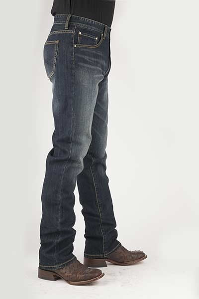 Stetson Mens Blue Cotton Blend 1210 Straight X Jeans 11-004-1210-8001 BU