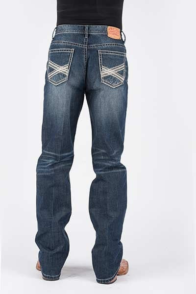 STETSON MEN'S 1520 STANDARD FIT STRAIGHT JEANS 11-004-1520-4065 BU