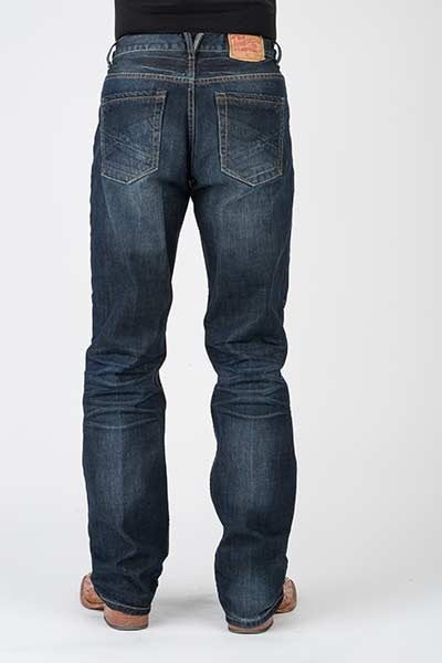 Stetson Mens Blue 100% Cotton Modern Pieced Back Jeans 11-004-1312-4070 BU