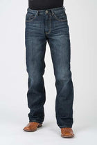Stetson Mens Blue 100% Cotton Modern Pieced Back Jeans 11-004-1312-4070 BU