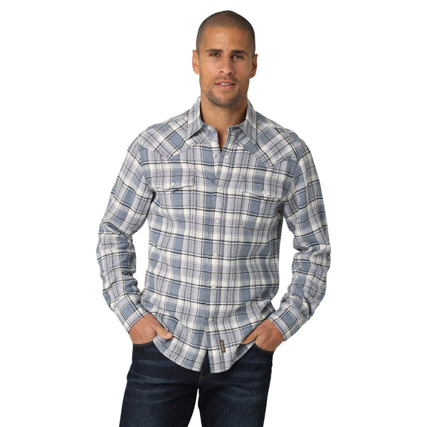 Men's Wrangler Retro Premium Linen Western Long Sleeve Men's Wrangler Retro Premium Linen Western Long Sleeve
