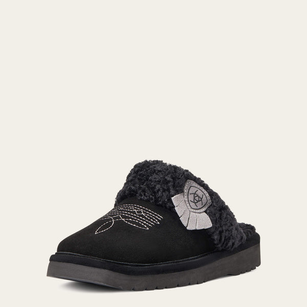 ARIAT WOMEN'S JACKIE SQUARE TOE SLIPPER BLACK 10039057
